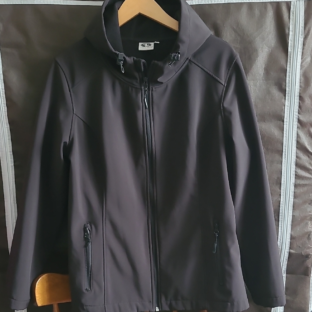 Athletic Works Women's Black Hooded  Jacket
